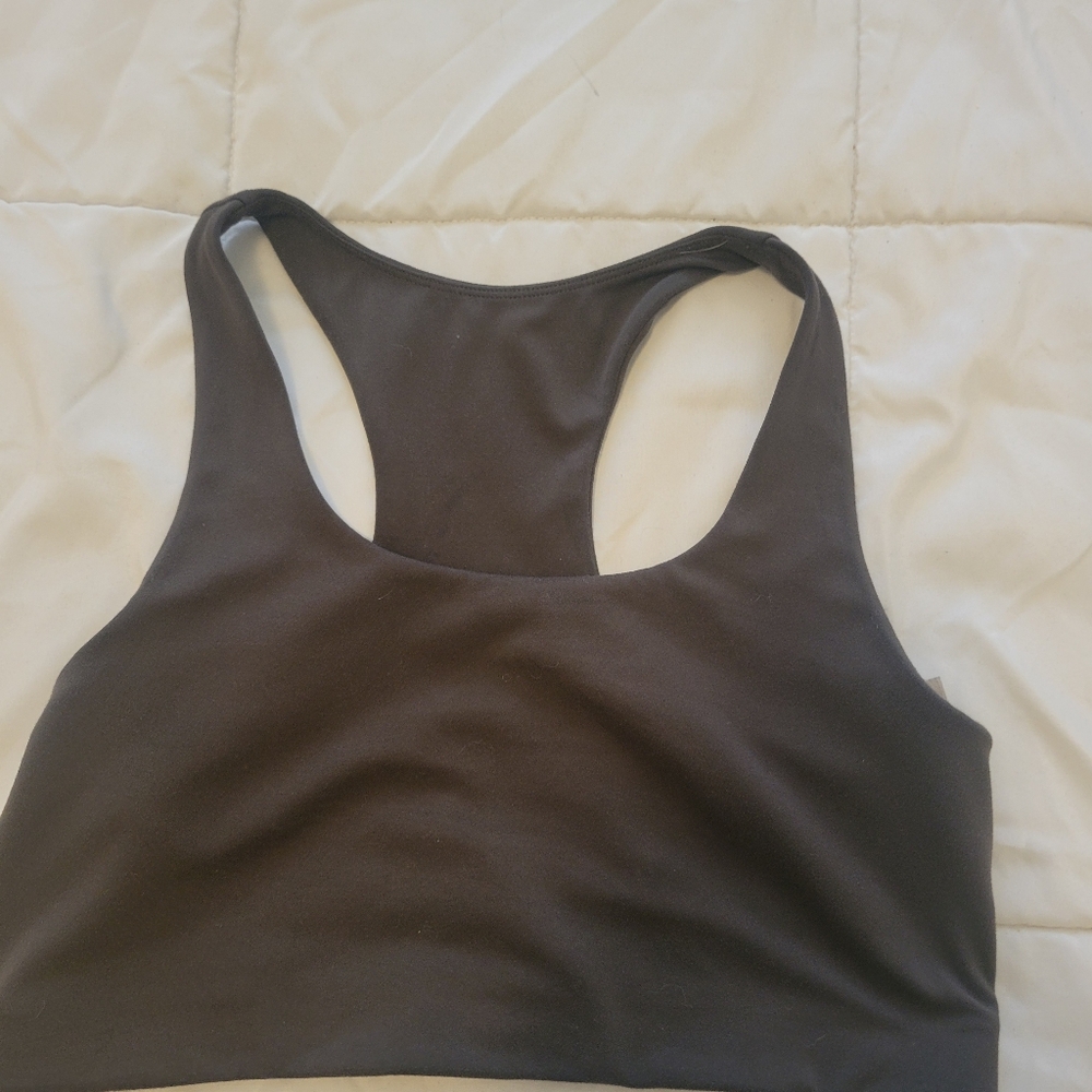 Olive Green Racerback Sports Bra